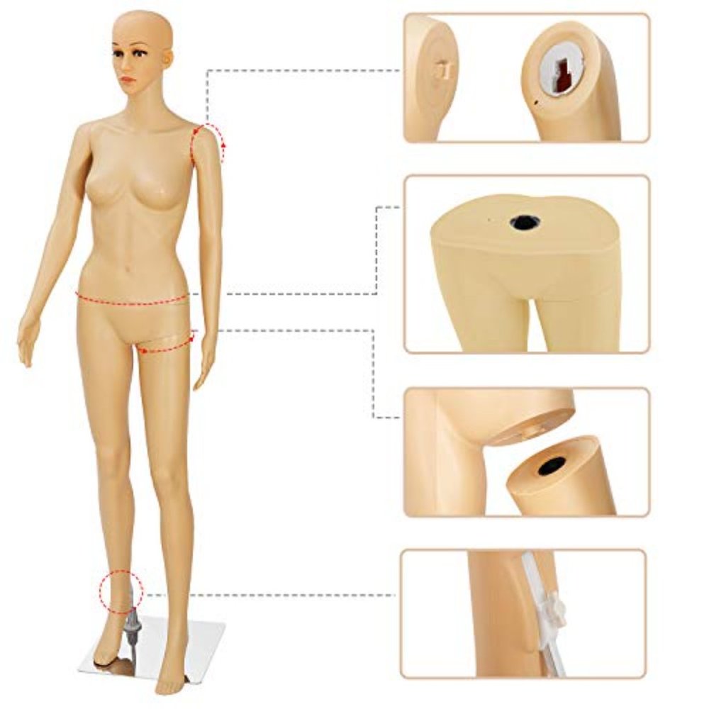 Mannequin Full Body Dress Form Female Adjustable Realistic Model Stand - Picture 9 of 9